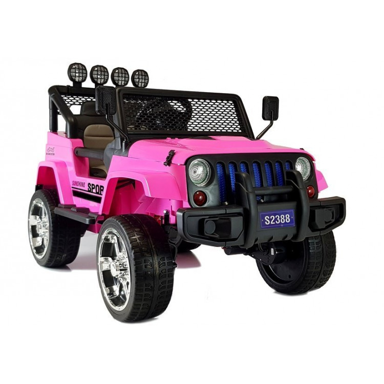Elektrické autíčko - Jeep S2388 - nelakované - ružové